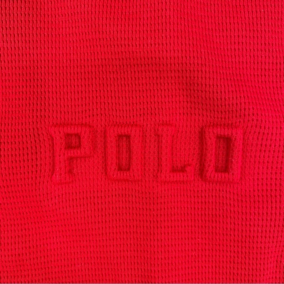 POLO Ralph Lauren Crewneck Waffle-Knit Sleep Shirt Red Size Medium NWT - Picture 6 of 14